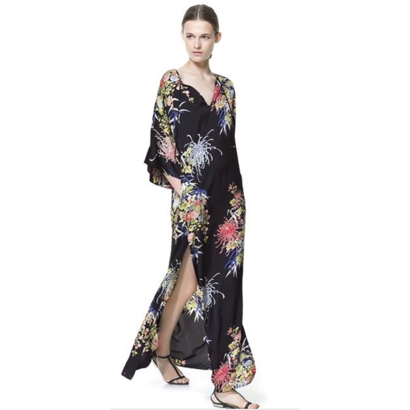 Zara Dresses & Skirts - Zara Floral boho caftan style dress